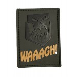 Нашивка PVC/ПВХ с велкро Орк WAAAGH! олива  ZL11140605